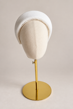 Load image into Gallery viewer, Ivory Wool Crepe Ridged Headband – Bridal Wedding Fascinator