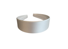 Load image into Gallery viewer, Ivory Silk Satin Headband, Bridal Alice Band, 4 cm Wide