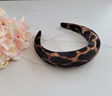 Load image into Gallery viewer, Black Velvet Padded 4 cm Wide headband (colour options)