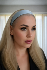 Powder blue Satin Alice Headband – Duchess Satin, Various Width Options