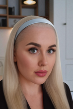 Load image into Gallery viewer, Powder blue Satin Alice Headband – Duchess Satin, Various Width Options