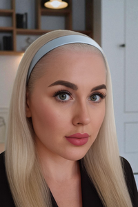Powder blue Satin Alice Headband – Duchess Satin, Various Width Options