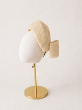 Load image into Gallery viewer, Natural Beige Fascinator Headband with Back Bow – Wedding &amp; Race Day Hat "Willow"