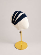 Load image into Gallery viewer, Blue Velvet Alice Band Headband — Flat Style with Size Options