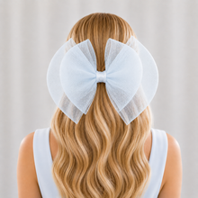 Load image into Gallery viewer, Oversized Double Bow Fascinator, Hair Clip or Comb