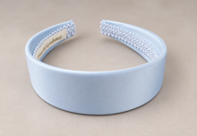Load image into Gallery viewer, Pale Blue Silk Satin Headband – Luxury 4cm Alice Band