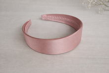 Load image into Gallery viewer, Pink Satin Alice Band Headband, Dusky Rose Blush, Width Options