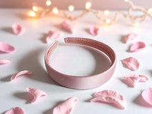 Load image into Gallery viewer, Pink Satin Alice Headband – Duchess Satin, Various Width Options