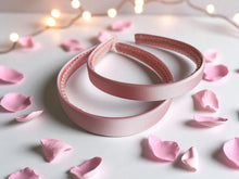Load image into Gallery viewer, Pink Satin Alice Headband – Duchess Satin, Various Width Options