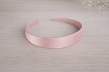Load image into Gallery viewer, Pink Silk Satin Alice Band Hairband, Width Options, Occasion Wedding Headband