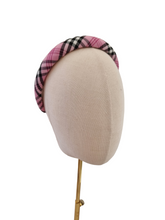 Load image into Gallery viewer, Pink Tartan Plaid Check padded headband