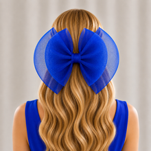 Load image into Gallery viewer, Oversized Double Bow Fascinator, Hair Clip or Comb