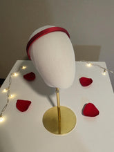 Load image into Gallery viewer, Red Satin Alice Headband – Duchess Satin, Various Width Options