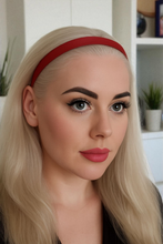 Load image into Gallery viewer, Red Satin Alice Headband – Duchess Satin, Various Width Options