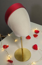 Load image into Gallery viewer, Red Satin Alice Headband – Duchess Satin, Various Width Options