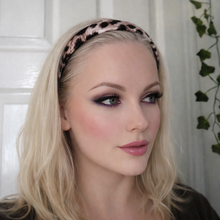 Load image into Gallery viewer, Wide Leopard Print Alice Band Headband, Flat Hair Band with Width Options