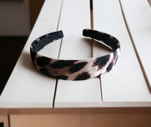 Load image into Gallery viewer, Wide Leopard Print Alice Band Headband, Flat Hair Band with Width Options