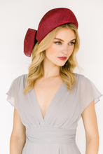 Load image into Gallery viewer, Wine Red Headband Fascinator, with Back Bow, 10 cm wide