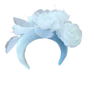 Chiffon Flower Headpiece Fascinator with pearlised beads