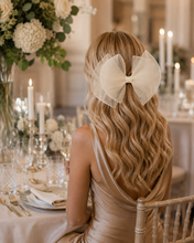 Load image into Gallery viewer, Oversized Double Bow Fascinator, Hair Clip or Comb
