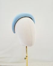 Load image into Gallery viewer, Powder Blue Silk Padded Headband, 4 cms wide