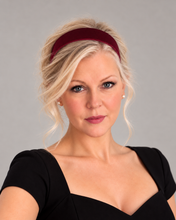 Load image into Gallery viewer, Wine red Velvet Alice Band Headband — Flat Style with Size Options (Copy)