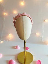Load image into Gallery viewer, Pink Butterfly Satin Alice Headband Fascinator - with Pearlised beads