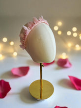 Load image into Gallery viewer, Pink Butterfly Satin Alice Headband Fascinator - with Pearlised beads