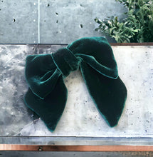 Load image into Gallery viewer, Silk Velvet Bow Hair Clip, 12 cms Wide,