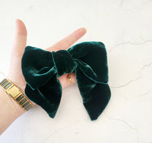 Load image into Gallery viewer, Silk Velvet Bow Hair Clip, 12 cms Wide,