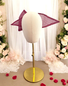 Large Pink Bow Fascinator, Back bow hatinator, 45 cms wide, colour options
