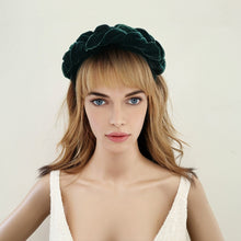 Load image into Gallery viewer, Plaited Silk Velvet Padded Headband, Woven Headpiece,