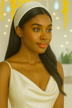 Load image into Gallery viewer, Ivory Bridal Headband – 4cm Wide Duchess Satin Alice Band, Flat Hair Accessory for Weddings