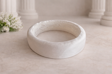 Load image into Gallery viewer, Ivory Silk Pillbox Headband | Bridal Wedding Hat &amp; Race Day Headpiece