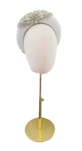 Load image into Gallery viewer, Ivory Velvet Bridal headband fascinator,