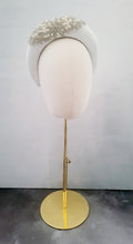 Load image into Gallery viewer, Ivory Velvet Bridal headband fascinator,