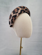 Load image into Gallery viewer, Leopard Animal Print Extra Wide Padded headband, Velvet Headpiece, 7 cms  or 8 cms Wide
