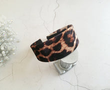 Load image into Gallery viewer, Wide Leopard Print Alice Band Headband, Flat Hair Band with Width Options