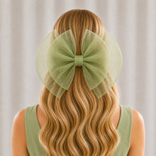 Load image into Gallery viewer, Oversized Double Bow Fascinator, Hair Clip or Comb