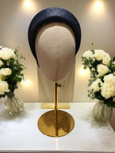 Load image into Gallery viewer, Bow Ridged Headband Fascinator with Back Bow "Cherry"