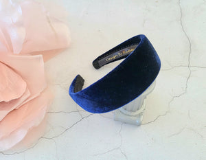 Silk Velvet  Flat Headband,  4 cms Wide