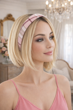 Load image into Gallery viewer, Pink Tartan Check Headband Alice Band (width options)