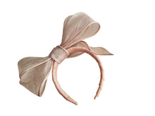 Load image into Gallery viewer, Pink and Silver Bow Headband Fascinator – Statement Occasion Hat