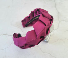 Load image into Gallery viewer, Plaited Woven Ribbon Headband, Fascinator, Luxury Ladies Gift, 5 cms Wide