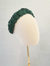 Load image into Gallery viewer, Plaited Woven Ribbon Headband, Fascinator, Luxury Ladies Gift, 5 cms Wide