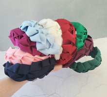 Load image into Gallery viewer, Plaited Woven Ribbon Headband, Fascinator, Luxury Ladies Gift, 5 cms Wide