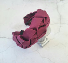 Load image into Gallery viewer, Plaited Woven Ribbon Headband, Fascinator, Luxury Ladies Gift, 5 cms Wide