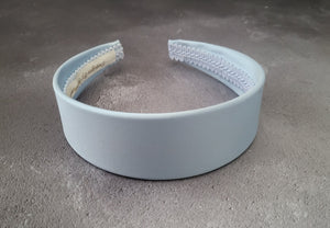 Powder Blue Silk Headband, Satin 4 cms Wide, Ladies Alice Band