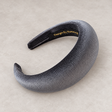 Load image into Gallery viewer, Black Velvet Padded 4 cm Wide headband (colour options)