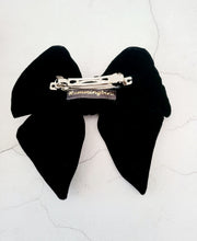 Load image into Gallery viewer, Silk Velvet Bow Hair Clip, 12 cms Wide,